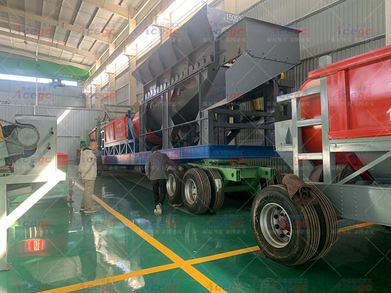 貴州客戶(hù)實(shí)地考察洗石機(jī)